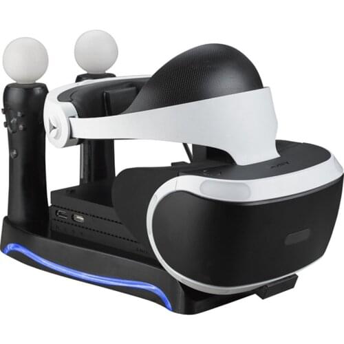 For Sony Playstation PS4 VR Charging Dock 4-in-1 Multi-Functional Base Holder For PS3 MOVE PS4 Handle Console Charger