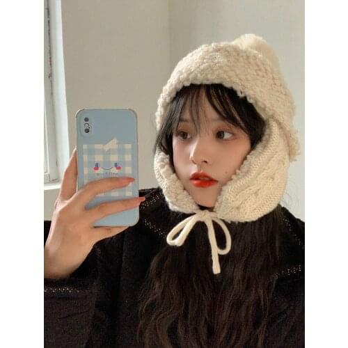 Winter Women Bomber Hat Cute Cat Ears Lei Feng Hat Warm Thick Cashmere Cycling Windproof Ear Protection Outdoor Russia Ski Cap