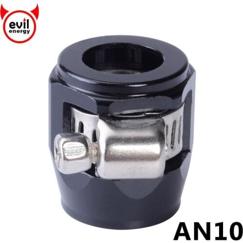 Evil energy AN10 10 AN 21mm ID Fuel Hose Line End Cover Clamp Finisher Fitting Clamp Hose Ends Red Blue Black