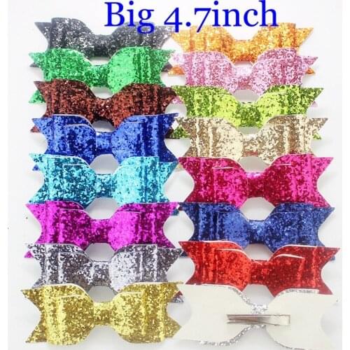 1pcs 4.7inch Sequin Hair Bows Hair Clips for Girls Boutique Wonmen Girls shine Bowknot Hairpins Toddlers Glittering Barrette bow