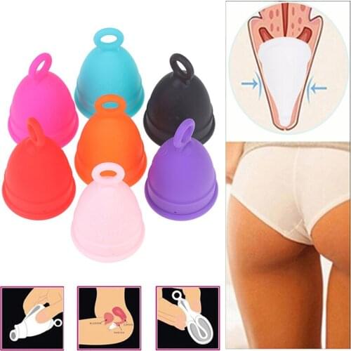 1Pcs Silicone Feminine Reusable Hygiene Menstrual Cup Period Cup Lady Cup Care
