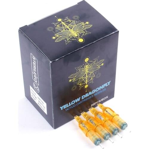 Free shipping 20 pcs RS Sterile Disposable Tattoo Needles For Tattoo Rotating Pen Round Liner Shader Supplies Tattoo Pen Needle