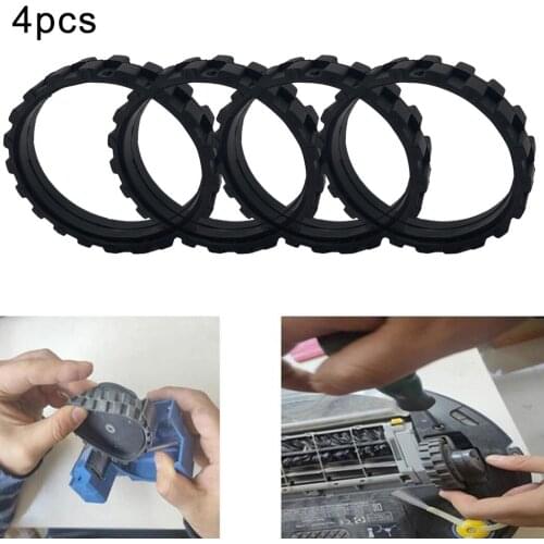 4X Tires For IROBOT ROOMBA 500,600,700,800,900 Series Anti Slip Wheel Parts Reduce Tire Wear Non-slip Extend Tire Life