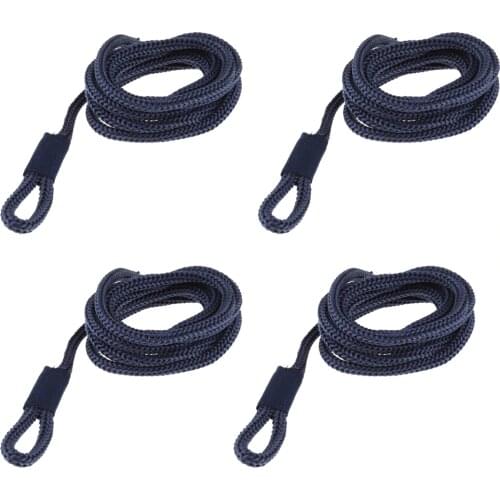 4 PCS Boat Anchor Bumper for Fender Lines 1/4'' x 5' Bumper Whips Rope Docking Blue