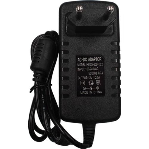 ESCAM 12V2A AC 100V-240V Converter Adapter DC 12V 2A 2000mA CCTV Power Supply EU Plug 5.5mm x 2.1-2.5mm for LED CCTV Camera