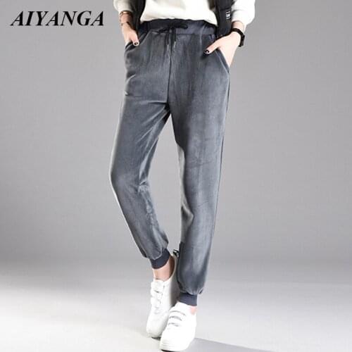 Женские бархатные брюки AIYANGA China At AliExpress