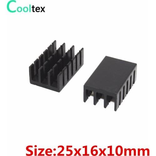 10pcs/lot 25x16x10mm Aluminum Heatsink for Chip VGA RAM IC LED heat sink radiator COOLER cooling