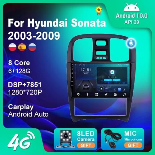 Car Radio For Hyundai Sonata 2003-2009 GPS Navigation Autoradio Auto Multimidia Stereo Player Backup Camera Antenna No DVD 2 Din