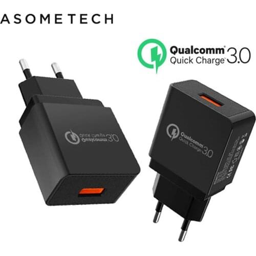 Quick Charger 3.0 USB Charger Fast Charger 18W EU Wall Portable Travel Charger Adapter for ipad Samsung Xiaomi tablet&Smartphone