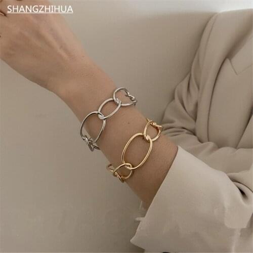 European and American Exaggerated Hollowed Out Metal Braceletss Neo Gothic GirlS Fashion Accessories Korean Jewelry For Woman