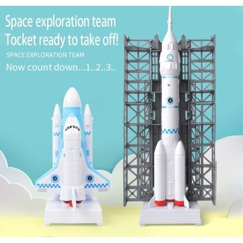 Rocket Toy Spacecraft Aircraft Model Space Exploration Team Spaceship Blast Off Educational Toys For Boy 3-6 Years Old