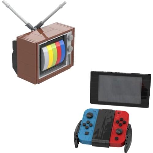 MOC Building Blocks Childrens Toys Game Display Screen Model Classic Nostalgic Nintendo Console Assembling Bricks Kids Gifts