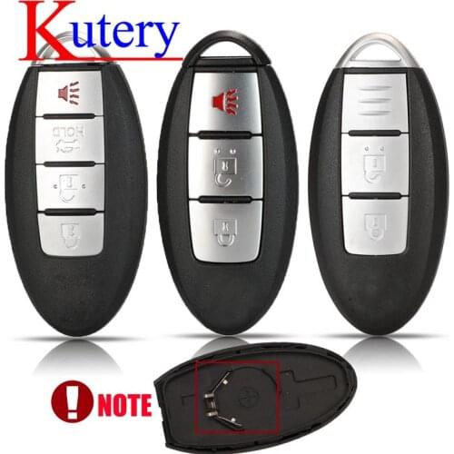 Kutery 2/3/4 Buttons Smart Remote Key Shell Case For Nissan Rogue Teana Sentra Versa Fob Car Key Cover Keyless Entry