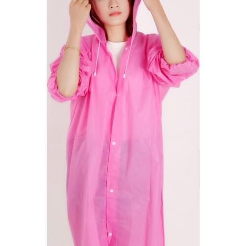 Fashion Multiple Colour Women Men Transparent Hooded Raincoat Waterproof Jacket Poncho Cloak Suit Raincoat Outdoor Hiking Tools