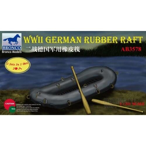 Bronco 1/35 # AB3578 WWII German Rubber Rafts with Oars