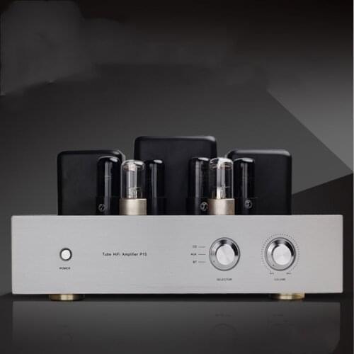 The NEWest high power 2.0 channel 6P6P 6V6 push-pull HIFI tube bluetooth power amplifier pure Tube Power Amplifier 10W+10W