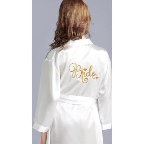 Yao ting New Silk Sleepwear Female Spring-Summer Wedding Gown Thin chen pao Bridal Gown Bridesmaid Home Wear Large Size Womens