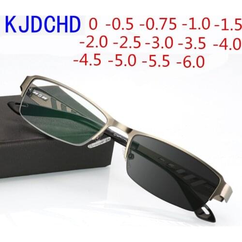 New solar photochromic myopia glasses for men and women students with anti-scratch coating lenses for vision correction glasses