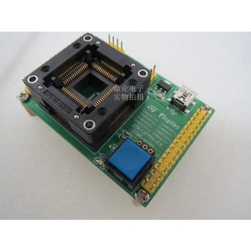 Original ST IC Test Seat STM8S Burning Programme QFP64 Socket Adapter 0.8MM