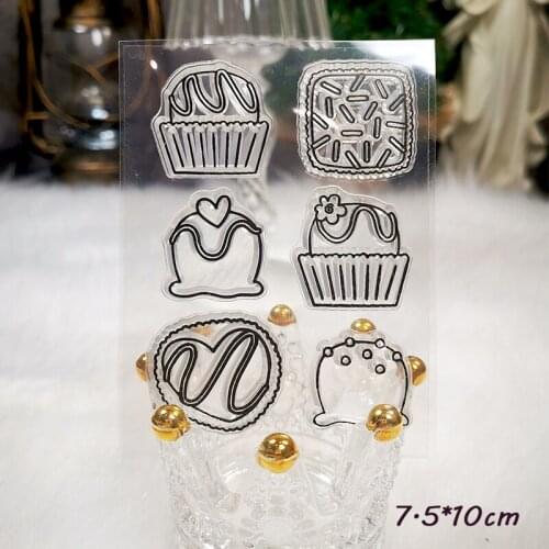 Panalisacraft Cupcake Transparent Clear Silicone Stamps for DIY Scrapbooking/Card Making/Kids Crafts Fun Decoration Supplies