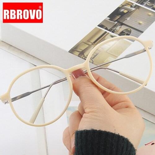 RBROVO Round Glasses Frame Women Retro Eyeglasses Frame Women Optics Eyewear Brand Design Anti Blue Light Spectacle Lady Okulary