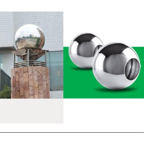 Freeshipping Stainless Steel Door Gate Pillar Staircase Hardware Decoration Ball Holder Hollow Ball With Hole