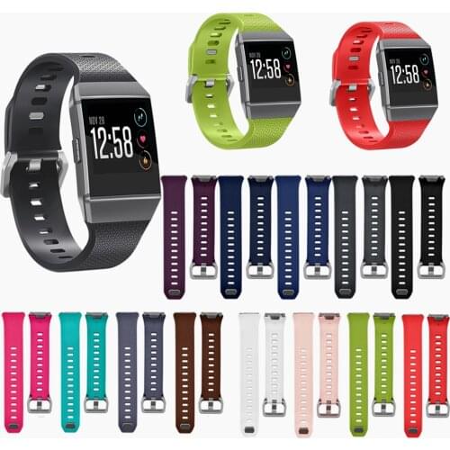 Silicone Wrist Strap Sport Bracelet Wrist Band Replacement Watch Band For Fitbit ionic Band Small Large Size Smart Accessories