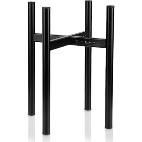 Modern Metal Plant Stand Adjustable Width 8-12 Inch Indoor Outdoor Flower Pot Holder Shelf Bonsai Display Rack Minimalistic 652A