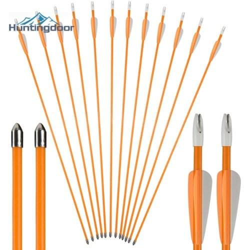 Fiberglass Arrows Archery 26 Inch Spine 700 Target Shooting Practice Safetyglass Suitable for Youth Children Woman Beginner