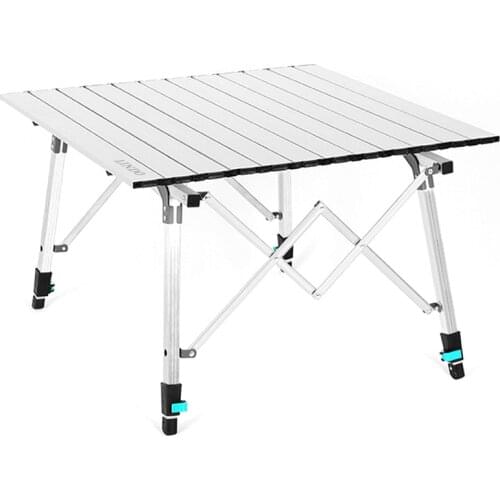Outdoor Camping Table Aluminum Folding BBQ Table For 4-6 People Adjustable Tables Portable Lightweight Simple Rain-proof Desk