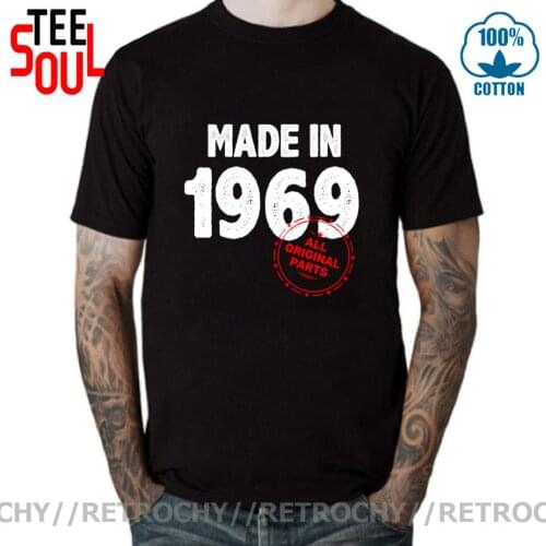 Tatooine Vintage Made In 1969 All Original Parts T shirt men Cool Retro Birthday Astrology Zodiac Tee shirt Born in 1969 T-shirt