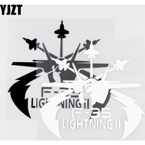 YJZT 15.3X14.7CM F-35 LIGHTNING Airaciraft Personlity Car Sticker Vinyl Decals Decor Black / Silver 10A-0030