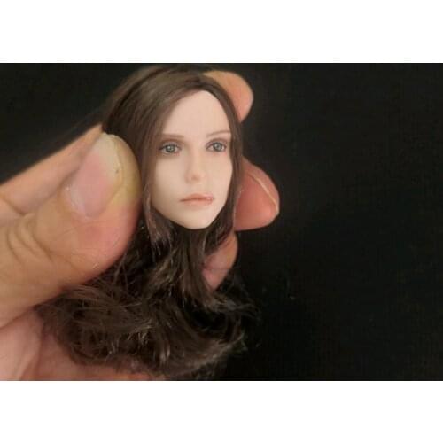 1/6 blonde /black-haired female head carved babes Avril Lavigne for 12 inch action figure doll accessories