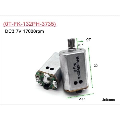 2PCS Model aircraft 132 motor DC 3.7V 17000RPM High speed With circuit board Gear high current 0T-FK-132PH-3735