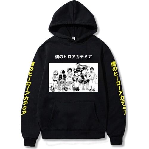 2020 My Hero Academia Cosplay Todoroki Anime Bakugou Sweatshirts Boku No Hero Academia Izuku Midoriya Hip Hop Clothes