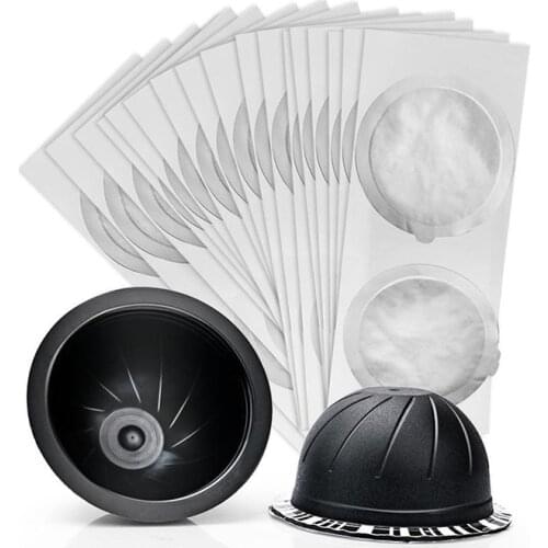 40/100/120Pcs Disposible Coffee Capsule Seals Foils Cream Foam Cafe Filter Lid Sticker For Nespresso Vertuo Plus
