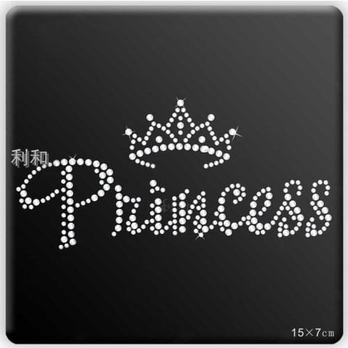 50pcs/lot Sew Diamond Embroidery Patch Princess Crown Women Hot Drilling Shirt Dress Clothing Decoration Diy Applique