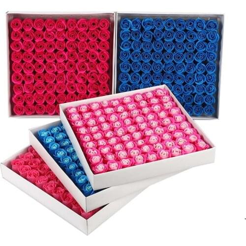 81Pcs/Set Rose Bath Body Flower Floral Soap Scented Soap Flower Petals For Wedding ValentineS Day Gift Holding Flowers Gift