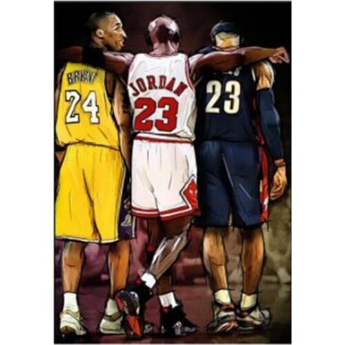 2021 New Full Square/Circle 5D DIY Embroidery Basketball Star Diamond Painting Cross Stitch Mosaic Picture Wall Decor FC613