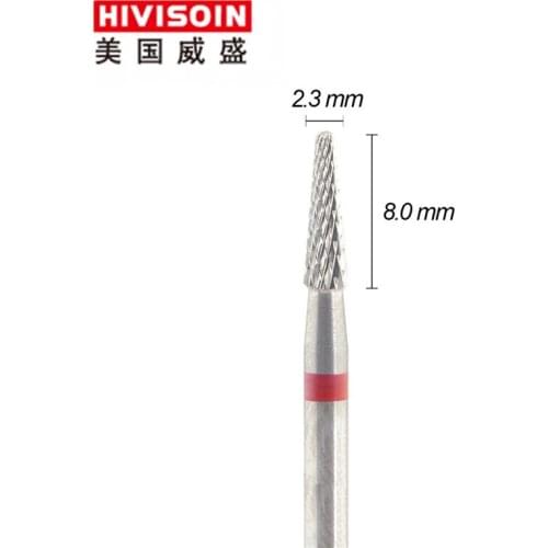 Cross cut fine (0208.023)- ISO140 -Tungsten Carbide Burs - HIVISOIN Carbide Nail Drill Bit&Dental Burs