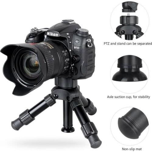 Aluminum With 3-way Ball Headmini Tripod Camera Phone Live Tripod Desktop Portable Stand Micro-distance Photographic Tripod
