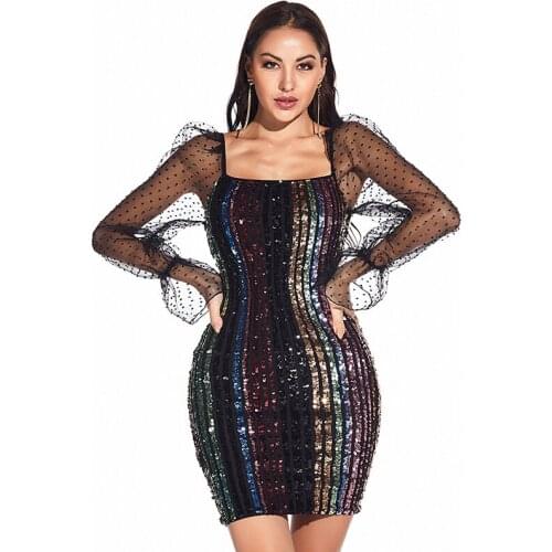 BAZIIINGAAA Beach Evening Dresses Long Woman Gown 2021 Sequins Vestidos de discoteca Parties Sexy Clubbing Prom Party Gowns