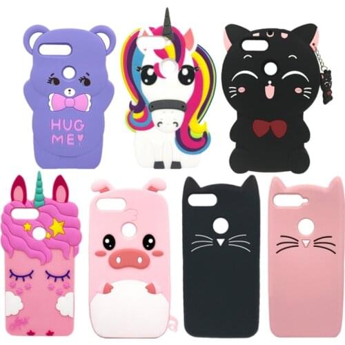 Cute 3D Unicorn Cat Bag For Huawei Y6 2018 / Y6 Prime 2018 Case Silicon Cover Coque Funda For Huawei on Honor 7A Pro Phone Cases