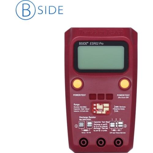 BSIDE ESR02 PRO Digital Transistor SMD Components Tester Diode Triode Capacitance pF Inductance 20H Multimeter ESR Meter