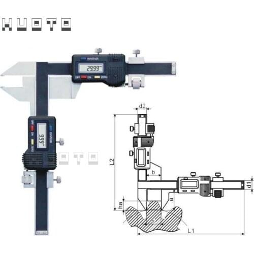 M1-25 Digital Gear tooth vernier caliper gear tooth caliper measure tool
