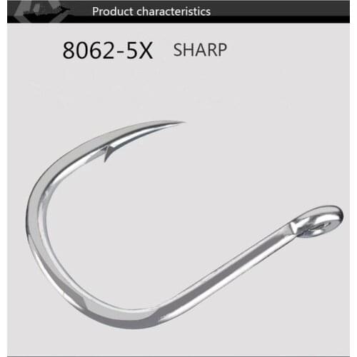 FUNADAIKO High carbon steel fishing hook fishing jigging hook fishing assist hooks Barbed Hook bulk hook 8062-5X hooks