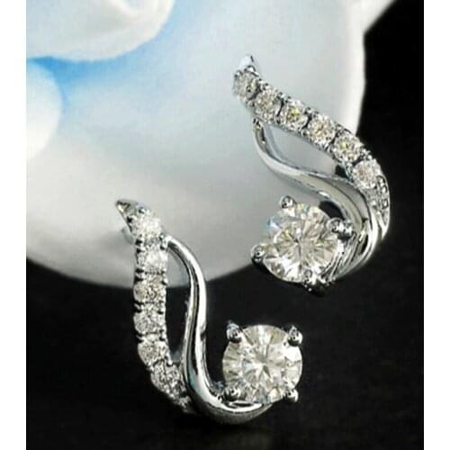 Huitan Delicate Bridal Wedding Trend Earrings Piercing Ear Stud Elegant Accessories for Women Statement Earrings Wholesale Lots