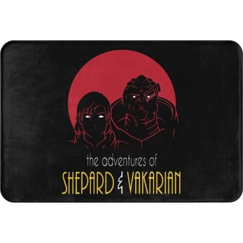 Mass Effect Game Non-slip Doormat Living Room Mat Adventures Of FemShep Vakarian Hallway Carpet Entrance Door Rug Bedroom Decor