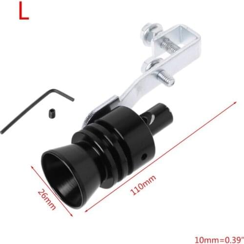 Exhaust Fake Turbo Simulator Whistle Pipe Sound Muffler Blow Off Bov Valve