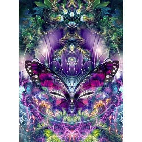 JMINE Div 5D Butterfly Abstract Flower Leaves Full Diamond Painting cross stitch kits art Animal 3D paint by diamonds